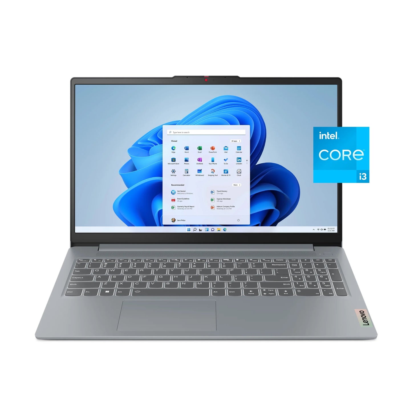 Ideapad Slim 3I 15.6 Inch Laptop Intel Core I3-N305 8GB RAM 256GB SSD Arctic Grey