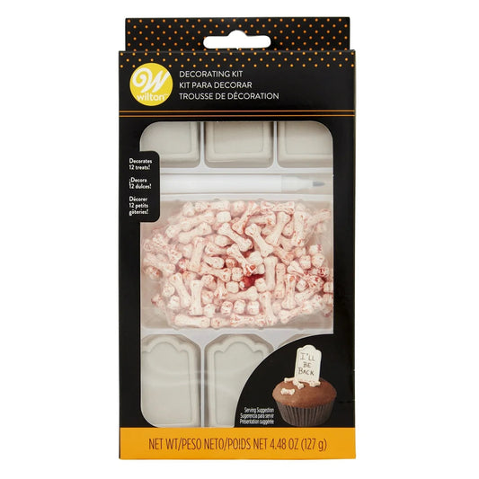 Edible Halloween Icing Decorations, Graveyard & Bones Sprinkles, Assorted Colors, 12-Count
