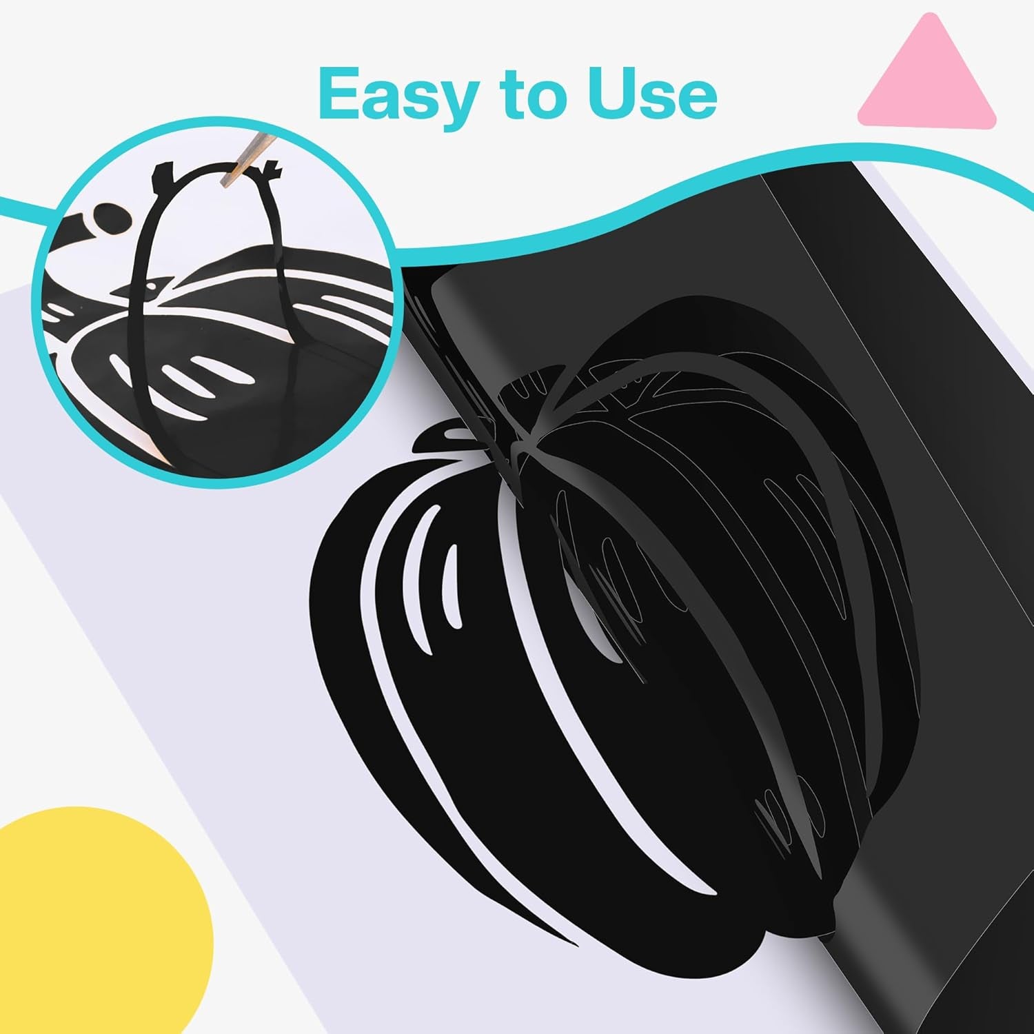 5.5" X 12" Smart Permanent Vinyl - 30 Sheet Black Vinyl Compatible with Cricut Joy, Removable Adhesive Vinyl for Party Decor, Label Making and Home Crafting, Accessories