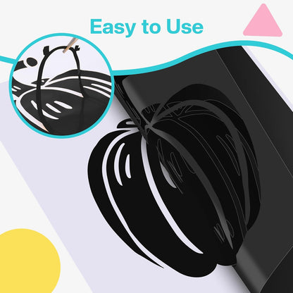 5.5" X 12" Smart Permanent Vinyl - 30 Sheet Black Vinyl Compatible with Cricut Joy, Removable Adhesive Vinyl for Party Decor, Label Making and Home Crafting, Accessories