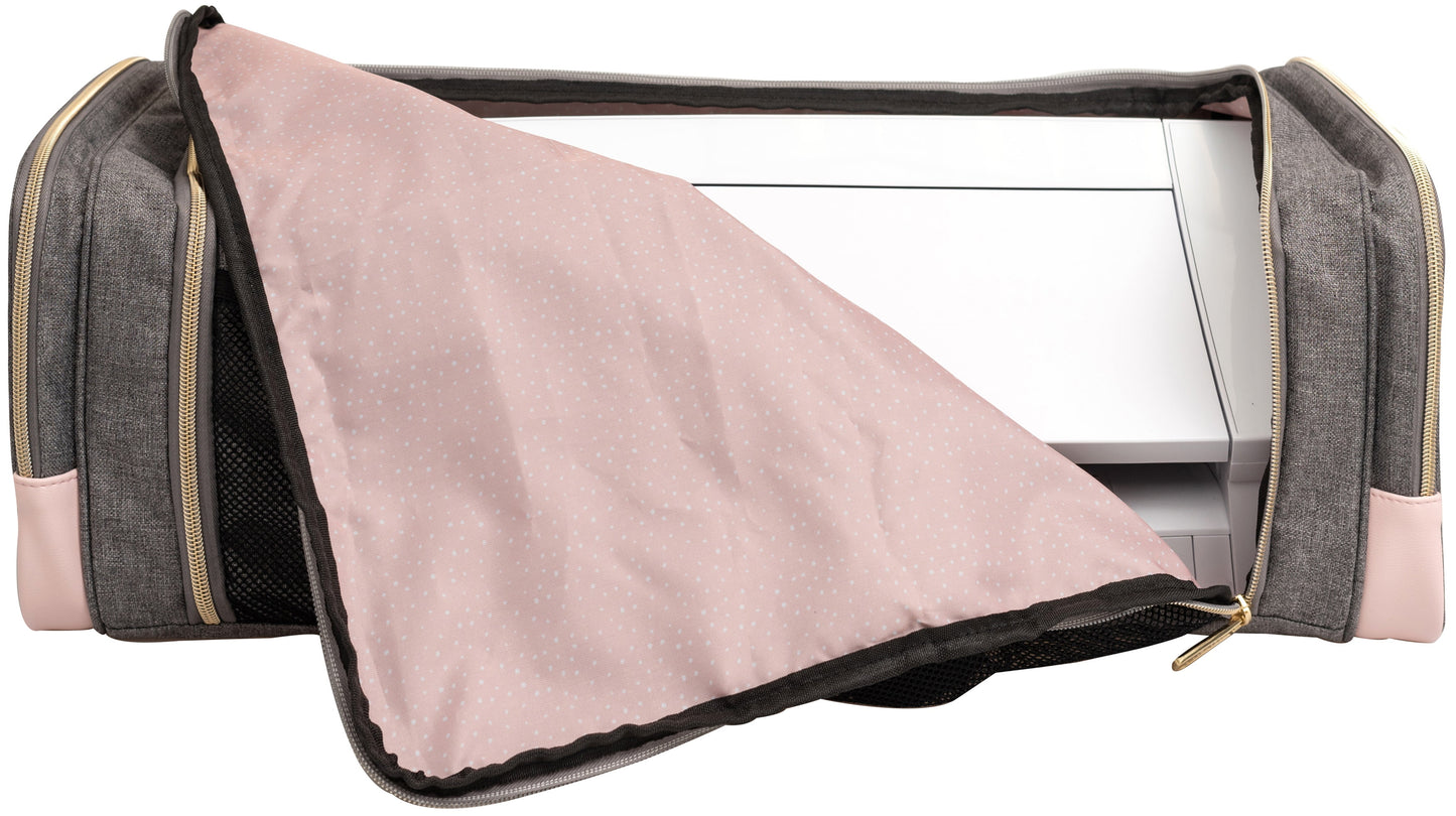 We R Crafter'S Machine Tote-Pink & Grey