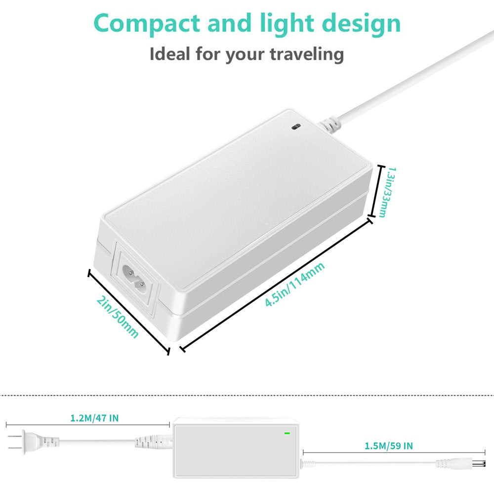 Gonine 18V 3A Power Supply Cord White for Cricut Explore Air 2 Cutting Machine Cricut Maker, 18V 3A Adapter Replacement for Cricut Joy Machine, Cricut Cutting Personal Machine Expression,Expression 2