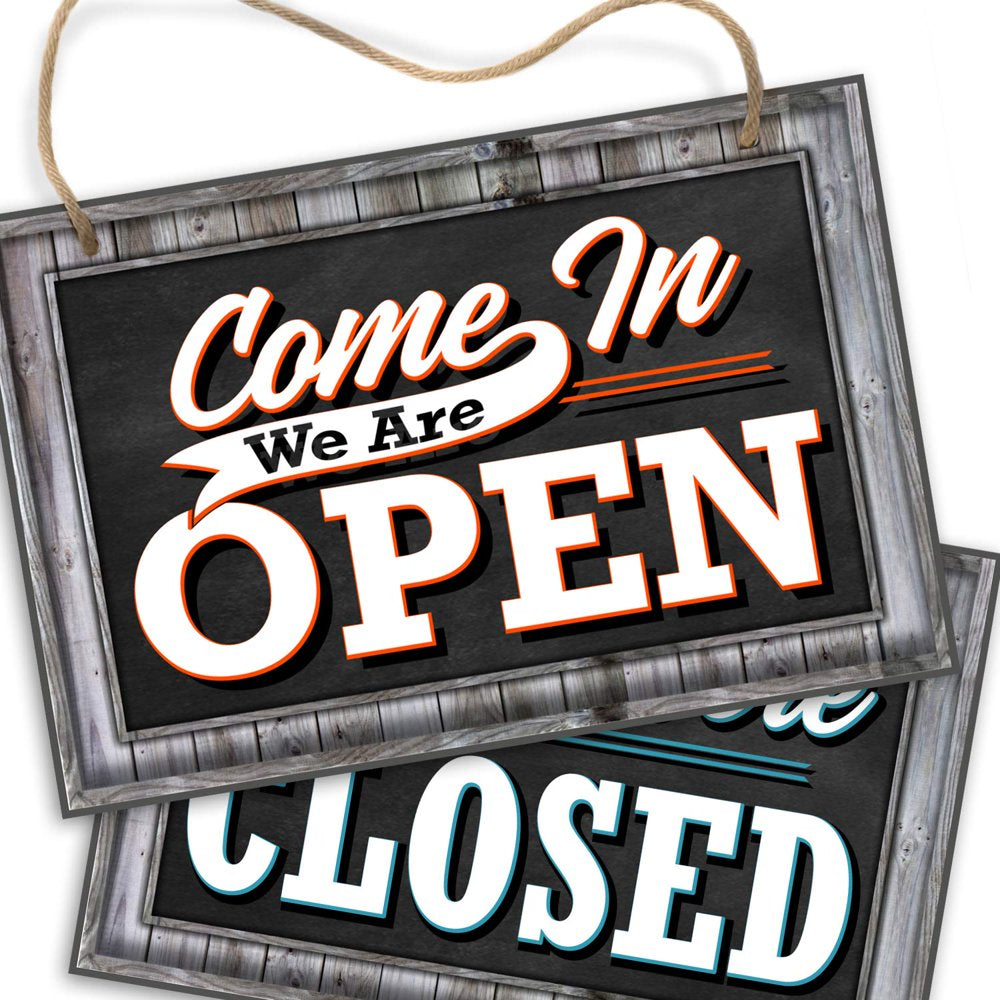 Signs Open Closed Sign for Business Door - Reversible Double Sided | 1