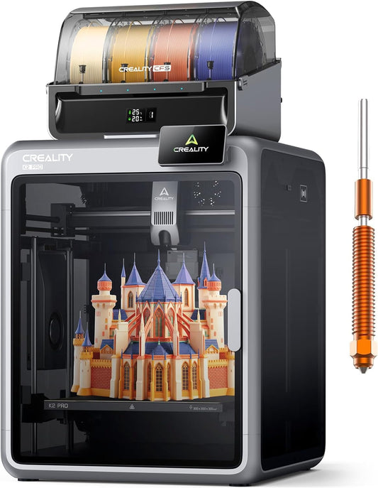 Creality K2 Pro Combo (A) 3D Printer, Multicolor Color Printing with CFS, 600Mm/S High-Speed, Dual AI Camera, Active Chamber Heating, Auto Leveling, Large Build Volume 300×300×300Mm