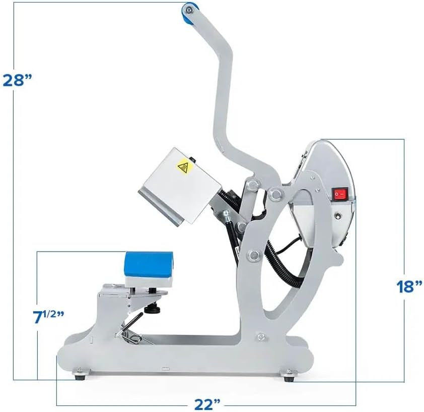 Stahls' Hotronix Auto Mag Cap Heat Press – Compact, High-Performance Heat Press for Hats and Caps with Auto-Open Feature