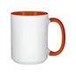 HPN ORCA Premium 15 Oz. Inner + Handle Sublimation Ceramic Mug - 36 per Case