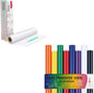 Heat Transfer Vinyl White HTV Rolls - 12" X 20Ft White Iron on Vinyl+Htv Heat Transfer Vinyl Bundle - 8 Pack 12" X 3FT HTV Vinyl for T-Shirts
