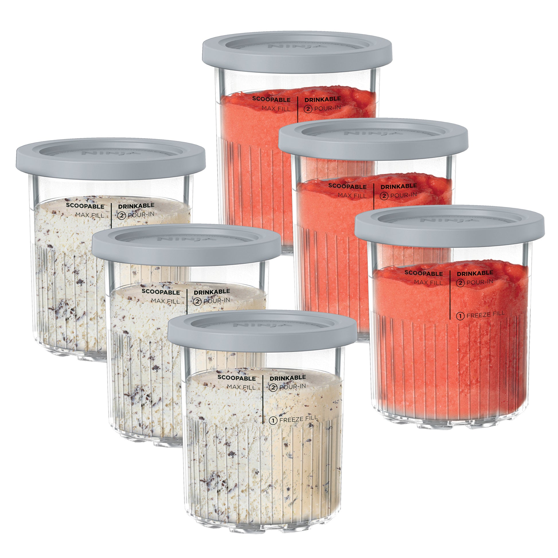 Ninja Creami XL 24Oz Tubs and Lids, 6-Pack