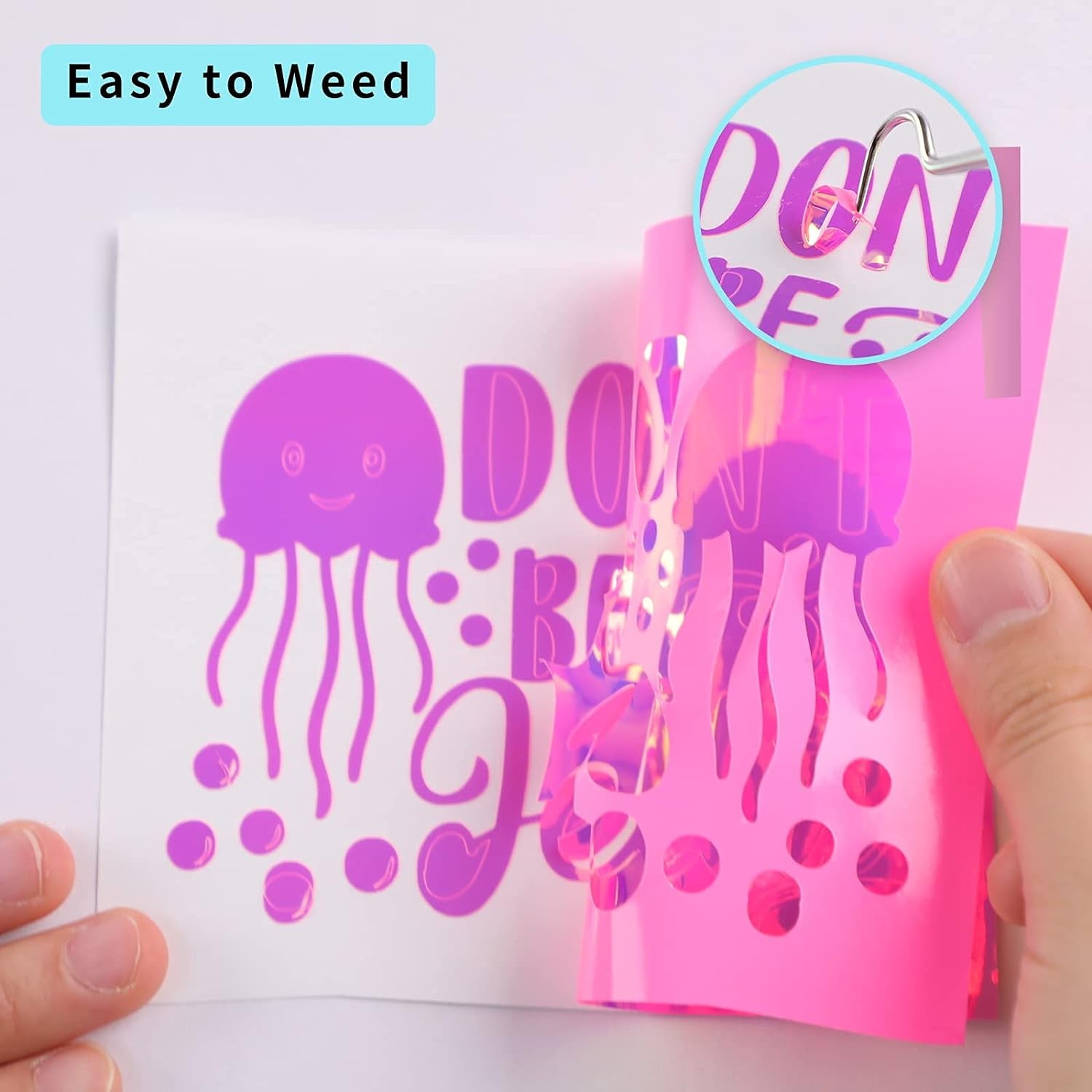 Holographic Vinyl - 12 Sheets 12 "X12 Holographic Permanent Vinyl for All Cutting Machine - Easy to Weed & Transfer Iridescent Craft Adhesive Vinyl Sheets