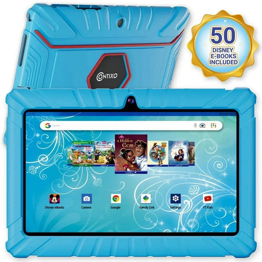 7" Kids Tablet 32GB, 50+ Disney Storybooks, Kid-Proof Case (2023 Model) - Blue