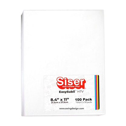 Easysubli Sublimation Heat Transfer Vinyl 8.4" X 11" - 100 Pack