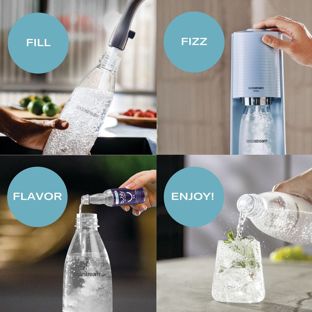 Terra Misty Blue Color Sparkling Water Maker Machine