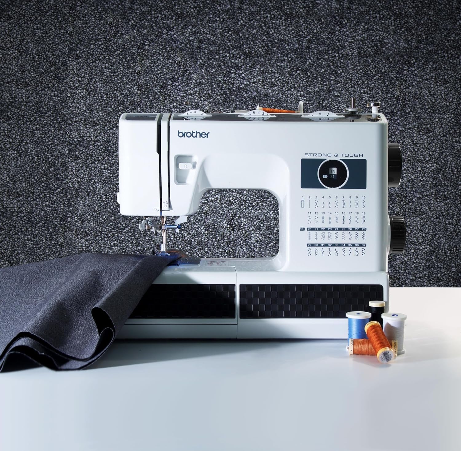 Brother ST371HD Sewing Machine, Strong & Tough, 37 Built-In Stitches, Free Arm Option, 6 Included Feet