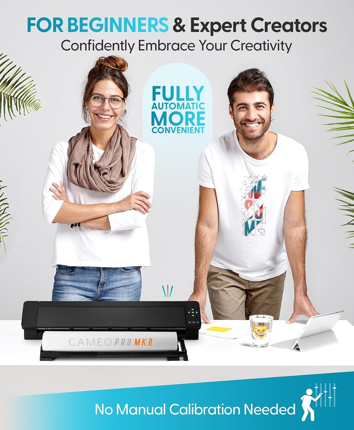 Silhouette Cameo 5 Pro MK II - 24" Cutting Mat, Power Cords, Built in Roll Feeder, Silhouette Studio Software