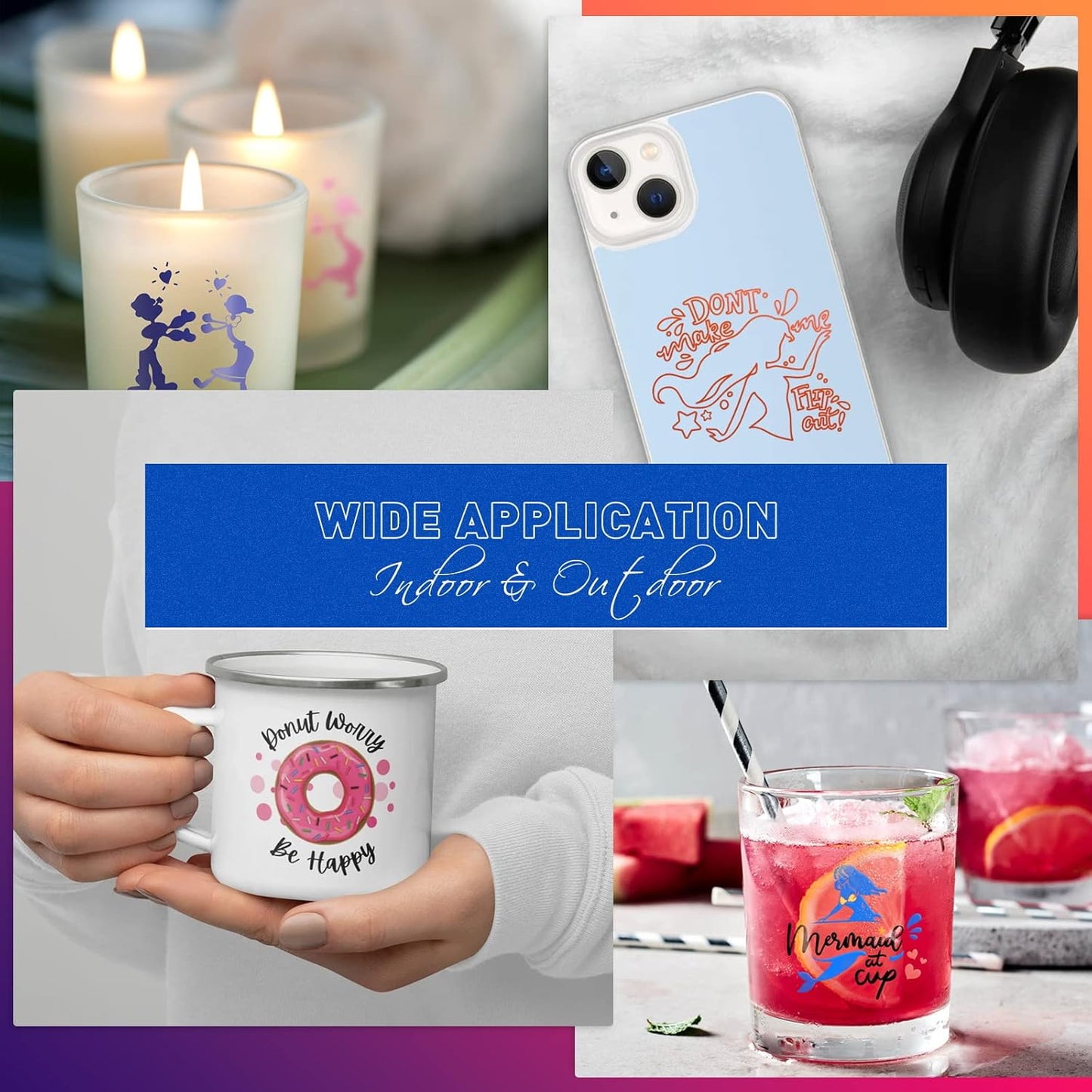 Glossy Green & Glossy Red Permanent Vinyl - 12" X 11FT Adhesive Permanent Vinyl Roll Compatible with Cricut Cutting Machine