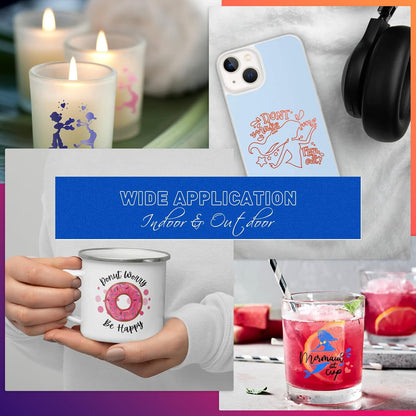 Glossy Green & Matte Red Permanent Vinyl - 12" X 11FT Adhesive Permanent Vinyl Roll Compatible with Cricut Cutting Machine