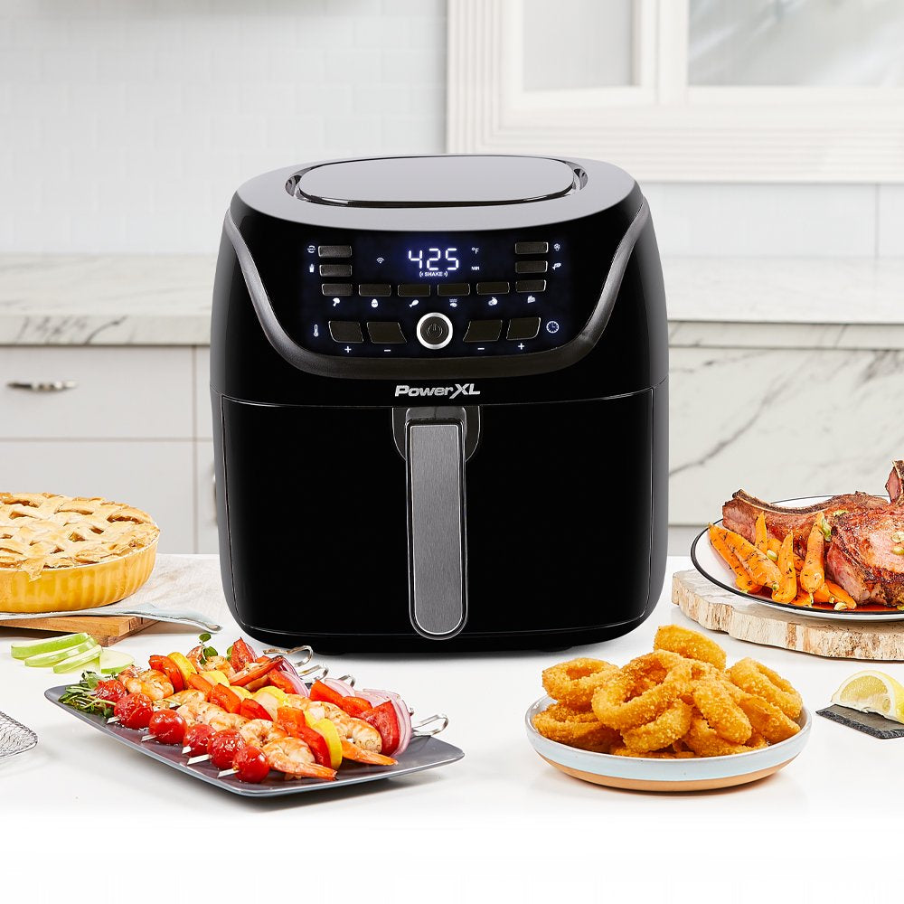 ™ Vortex Pro Air Fryer™ Smarttech with Recipe App, 8-QT Large Air Fryer Oven Combo with 10 Presets, Roast, Bake, Broil, Dehydrate – Black