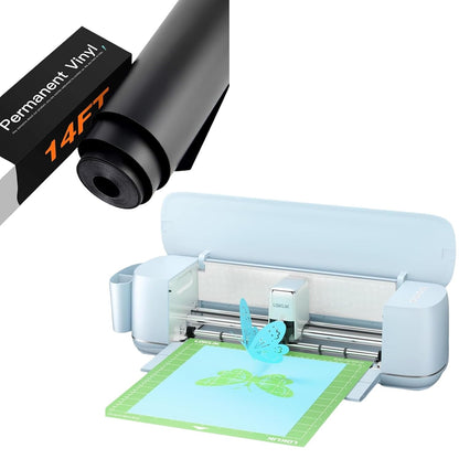 Loklik Cutting Machine 2 & Black Permanent Vinyl, Black Vinyl for Cricut 12" X 14 FT