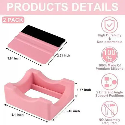 Pink Tumbler Holder + Mini Squeegee