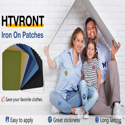 DIY 20 Pieces 3.7" by 4.9" with 9 Classic Colors Multi-Color Value Pack Fabric Iron-On Patches and Other Items