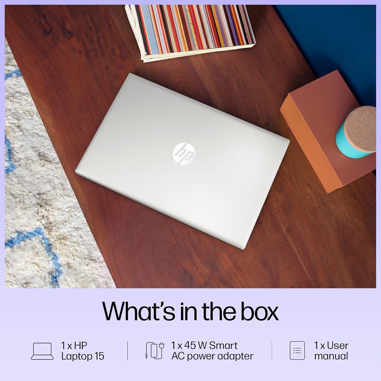 HP Pavilion 15.6" FHD Laptop Computer, 8GB DDR4 RAM, 256GB Pcie SSD, Intel N100 CPU, 2026 Edition, Portable Design, Wifi 6, Bluetooth, Webcam, Type-C, Office 365, Windows 11, Type C RJ45, Light Gray
