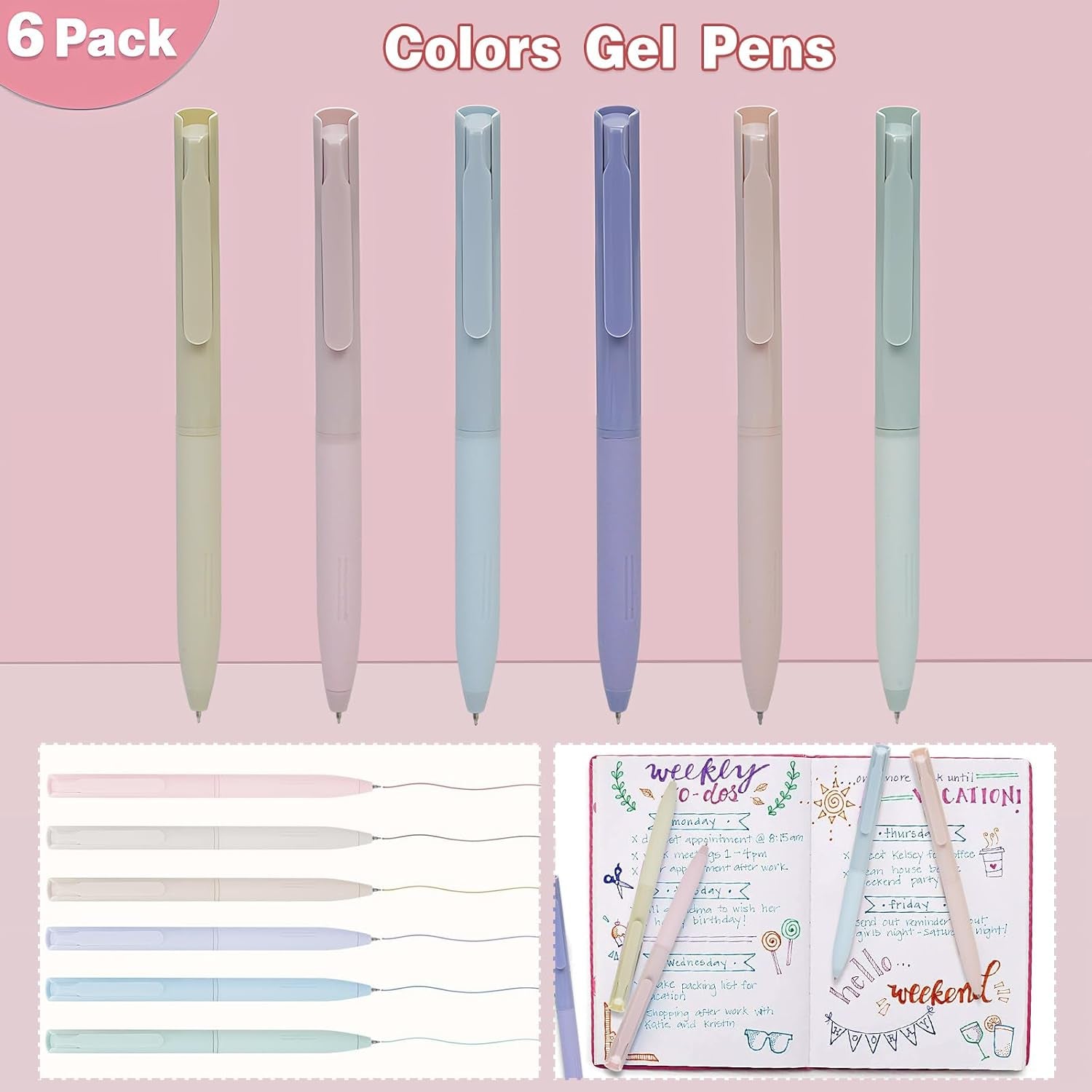 52 PCS Aesthetic School Supplies with Highlighters, Mechanical Pencils, Color Ink Gel Pens, Pencil Case, Bible Study Supplies, Pens Pencils and Highlighters Set, Stationary Set for Student