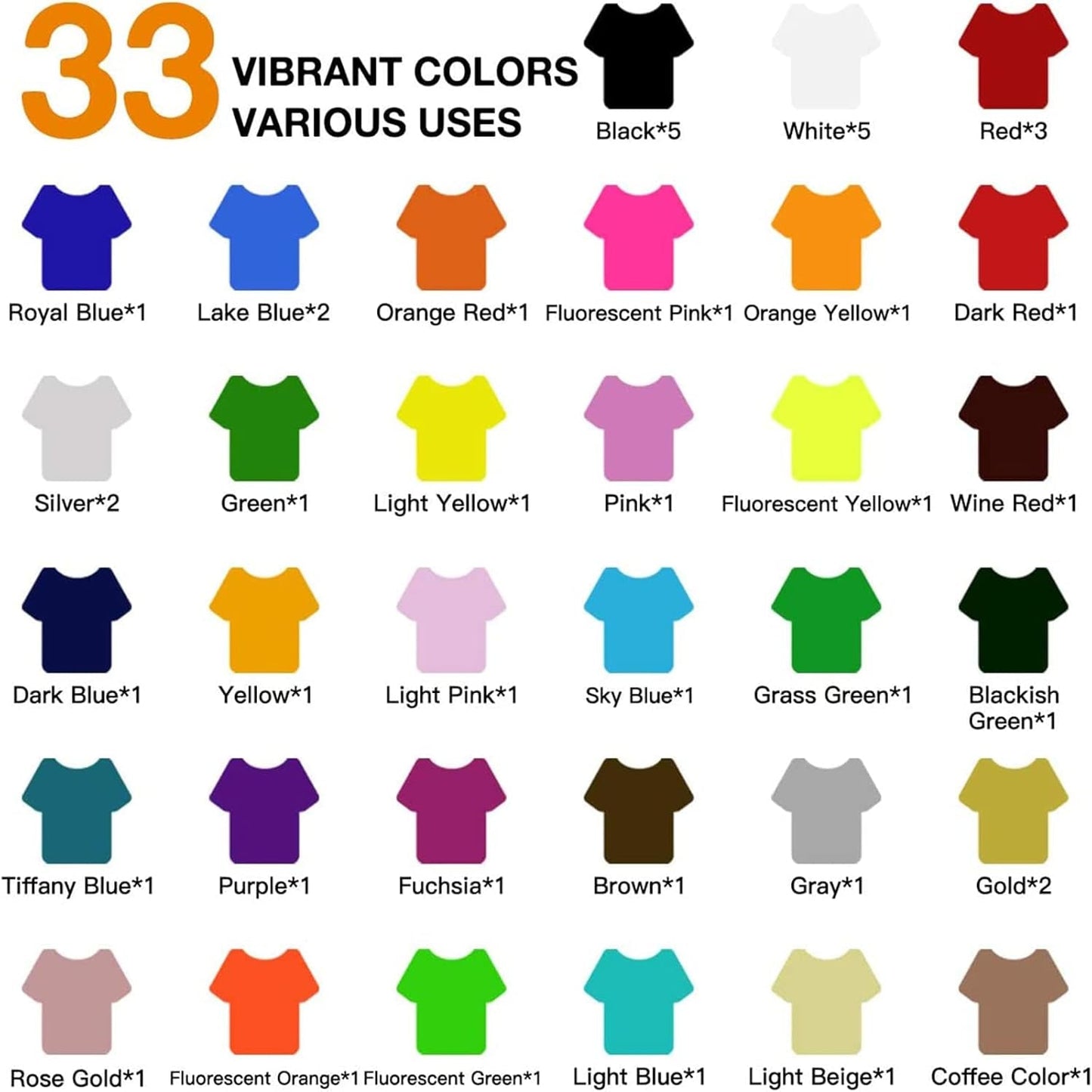HTV Heat Transfer Vinyl Bundle &  3D Puff Vinyl Heat Transfer
