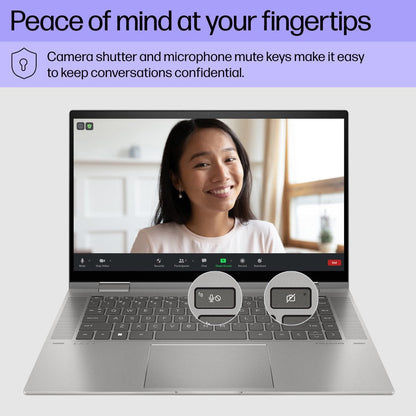 ENVY X360 Convertible 15.6" FDH Touch Laptop, AMD Ryzen 5, 12GB, 256GB, Windows 11, 15-Ey1077Wm