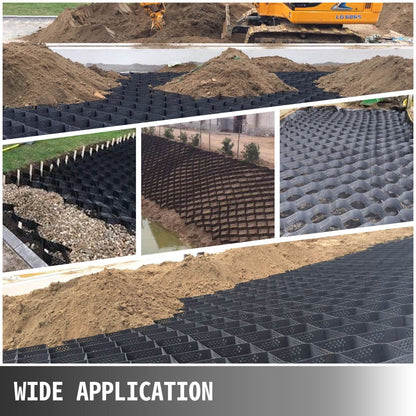 4" Geo Grid Ground Grid 9X17 Ft Geocell 4" Thick HDPE Material 1885Lbs/Sq. Ft