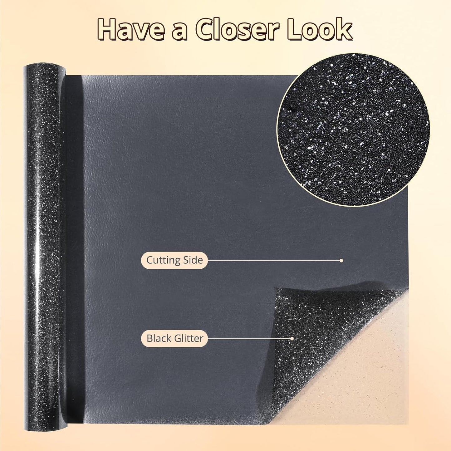 Royal Blue Glitter HTV Vinyl- 10” X 5Ft Royal Blue Glitter Iron on Vinyl for All Cutting Machine, Glitter Heat Transfer Vinyl Roll for T Shirts - Easy to Cut & Weed for Heat Vinyl Design