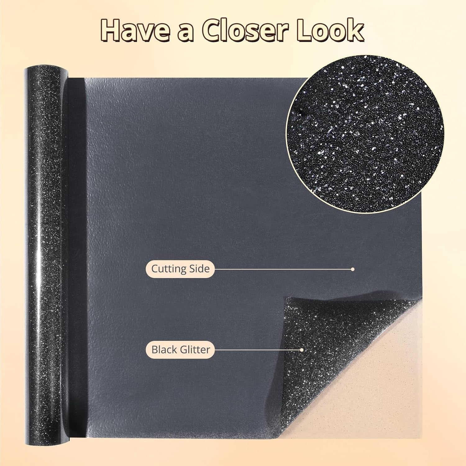 Royal Blue Glitter HTV Vinyl- 10” X 5Ft Royal Blue Glitter Iron on Vinyl for All Cutting Machine, Glitter Heat Transfer Vinyl Roll for T Shirts - Easy to Cut & Weed for Heat Vinyl Design