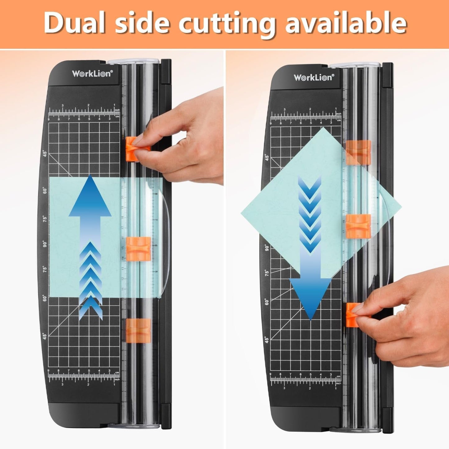 WORKLION Small Paper Trimmer and Replacement Blade for Label, Origami, Card, Photo, Coupon, Scrapbook, Cardstock, Laminated Paper, and Craft Project