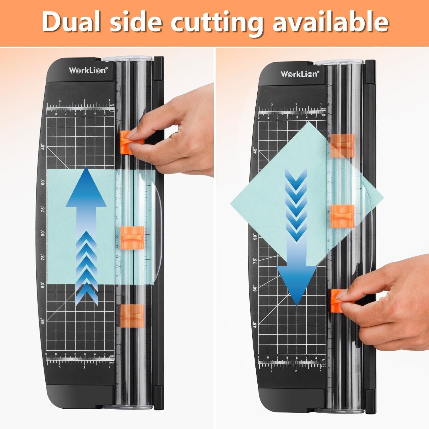 WORKLION Small Paper Trimmer and Replacement Blade for Label, Origami, Card, Photo, Coupon, Scrapbook, Cardstock, Laminated Paper, and Craft Project