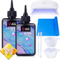 LET'S RESIN UV Resin with Light,Upgraded 200G Crystal Clear&Low Odor,Uv Light,Silicone Mat,Ultraviolet Epoxy Resin Hard, Starter Kit for Jewelry,Craft Decor, Keychain Making