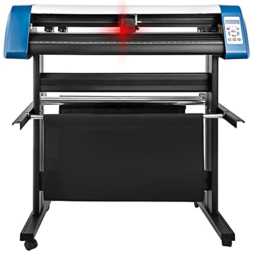 VEVOR Vinyl Cutter Machine, 28inch Vinyl Plotter, LCD Display Plotter Cutter, Adjustable Double-Spring Pinch Rollers Sign Cutting Plotter, Plotter with Signmaster Software for Design and Cut