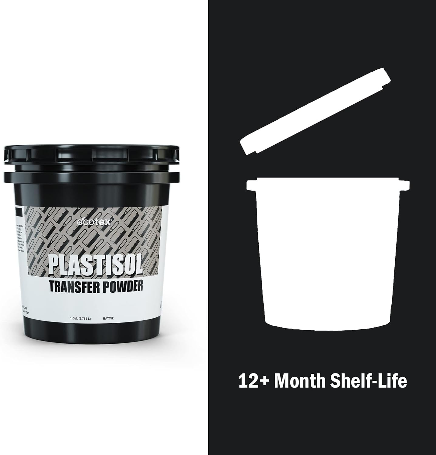 Ecotex® Plastisol Transfer Powder Screen Printing (1LB) - Bonding Powder to Heat Transfer Ink, Extends Screen Print Life, Heat Press Plastisol Transfer Powder - Iron on Transfer Powder for Fabric