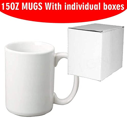 11 oz Sublimation Blank Ceramic Coffee Mugs Case of 36