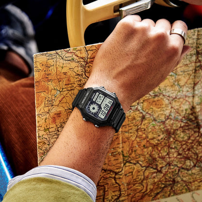 Adult Men'S Digital Resin Square Plastic Watch AE1200WH-1A