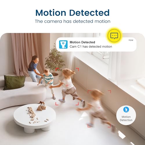 Indoor Camera, litokam Cameras for Home Security with Night Vision, Pet Camera with Phone App, 2K Indoor Security Camera, Motion Detection, 2-Way Audio, WiFi Camera Home Camera Compatible with Alexa