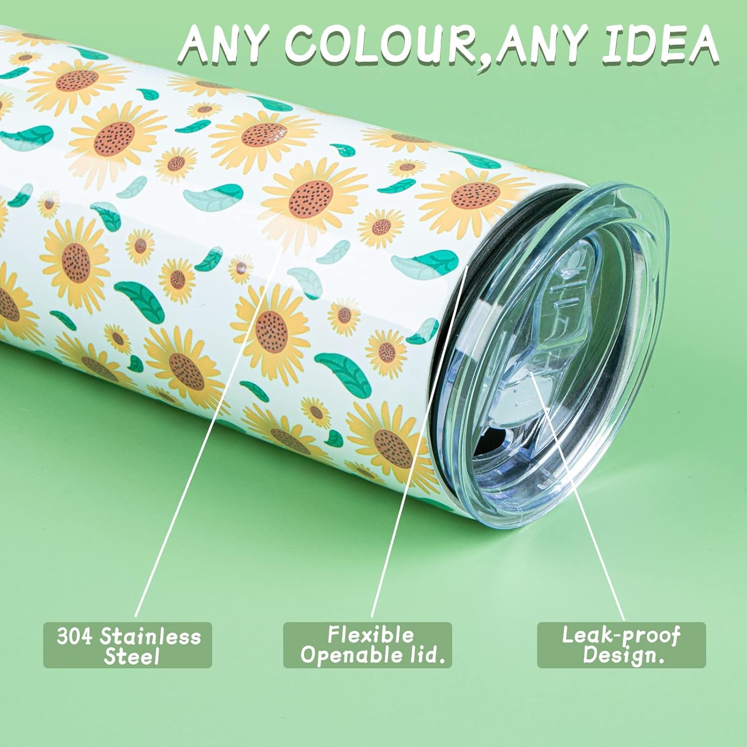 20 Pack Sublimation Tumblers - 20 OZ Stainless Steel Tumblers with Paper, Straw and Box