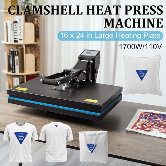 Clamshell Heat Press Machine 16" X 24" Sublimation Printer Transfer DIY T-Shirt