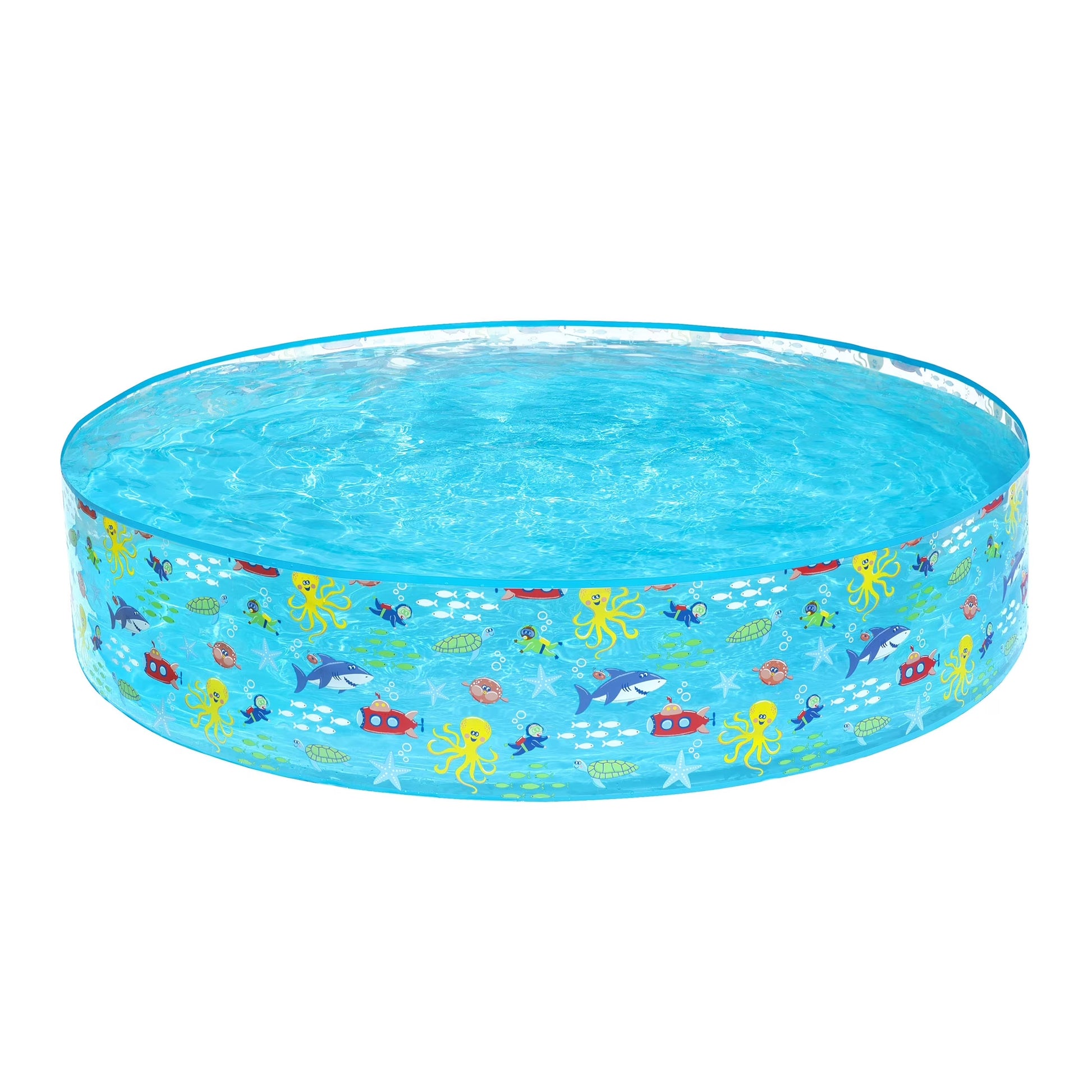 round Multi-Color Above-Ground Kiddie Pool 6' X 15"