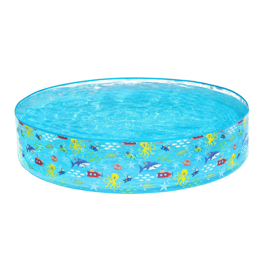 round Multi-Color Above-Ground Kiddie Pool 6' X 15"
