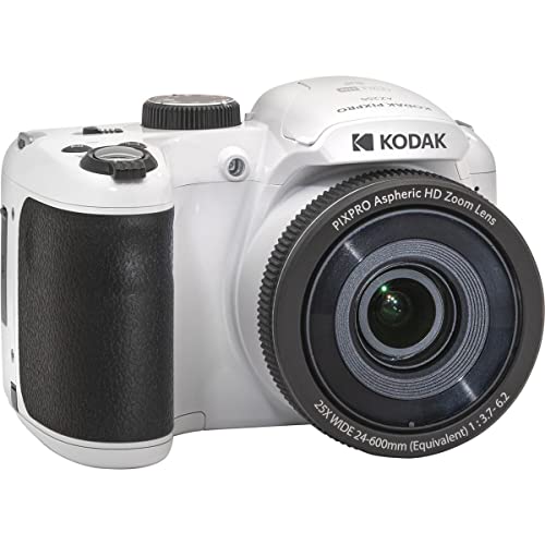 KODAK PIXPRO AZ255-BK 16MP Digital Camera 25X Optical Zoom 24mm Wide Angle Lens Optical Image Stabilization 1080P Full HD Video 3" LCD Vlogging Camera (Black)