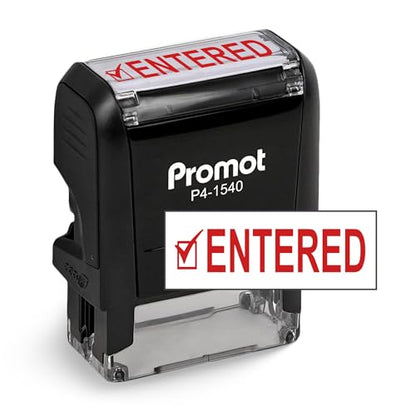 Promot Paid Stamp Self Inking Stamp - Paid Stamp for Office, Accounts Payable Stamp - Rubber Stamps for Retail Use, Red Ink Stamp, Self Inking Stamp for Business Supplies, Paid Stamper