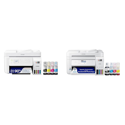 Epson EcoTank ET-4800 Wireless All-in-One Cartridge-Free Supertank Printer with Scanner, Copier, Fax, ADF and Ethernet – Ideal-for Your Home Office, White