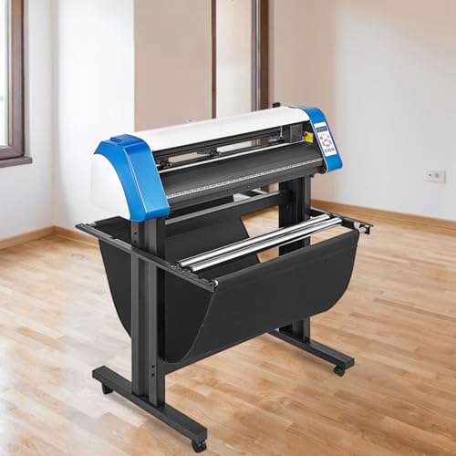 VEVOR Vinyl Cutter Machine, 28inch Vinyl Plotter, LCD Display Plotter Cutter, Adjustable Double-Spring Pinch Rollers Sign Cutting Plotter, Plotter with Signmaster Software for Design and Cut