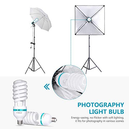 NEEWER Photography Lighting kit with Backdrops, 8.5x10ft Backdrop Stands, UL Certified 5700K 800W Equivalent 24W LED Umbrella Softbox Continuous Lighting, Photo Studio Equipment for Photo Video Shoot