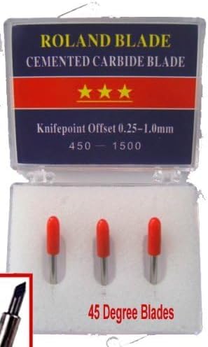 Bridge Cutters 3-Pack Roland Type Replacement Cemented Carbide Blade Set 45 Degree
