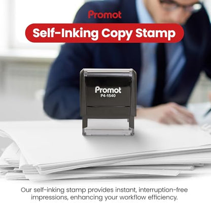 Promot Paid Stamp Self Inking Stamp - Paid Stamp for Office, Accounts Payable Stamp - Rubber Stamps for Retail Use, Red Ink Stamp, Self Inking Stamp for Business Supplies, Paid Stamper